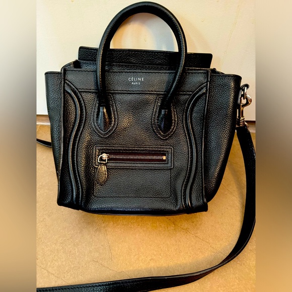 Celine Mini Nano Bag Black Leather - Picture 1 of 13